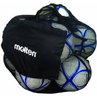 Molten Mesh Ball Bag, Holds up to 12 Soccer or Volleyballs (Black)