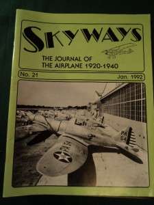   Magazine Vintage Airplane Journal 1920 1940 WWI WWII Warbirds Jan 1992