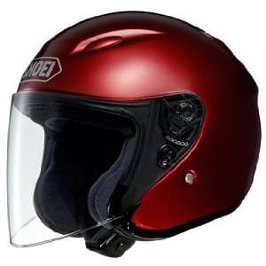   Wing Open Face Metallic Motorcycle Helmet, Wine Red, XL: Automotive