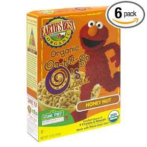 Earths Best Sesame Street Organic Os Cereal, Honey Nut, 10 Ounce 