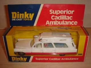 Dinky No 288 Superior Cadillac Ambulance   White/Red  