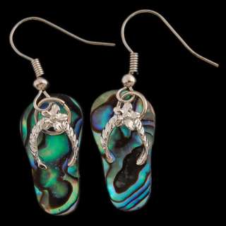 Beautiful Abalone Shell beads earrings pair A2930  