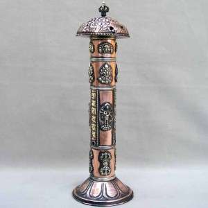 Tibetan cylinder incense and rope INCENSE BURNER, 29cm  