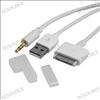 Audio Cable USB 2A Car Charger Adapter for iPhone 4 4S iPod Touch 3GS 