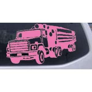 Logging Truck Business Car Window Wall Laptop Decal Sticker    Pink 