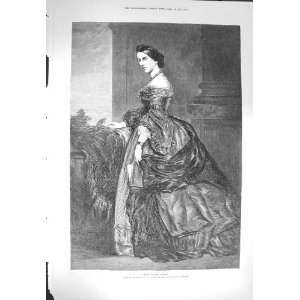  1871 Antique Portrait Lady Burdett Coutts Swinton