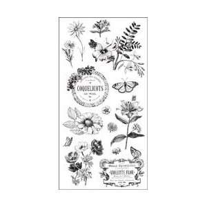   Company Clear Stamps 4X8 Sheet   Classic Floral Arts, Crafts & Sewing