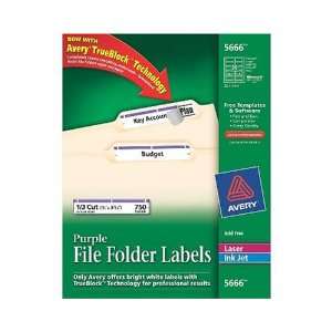  Avery® Purple File Folder Labels for Laser and Inkjet 