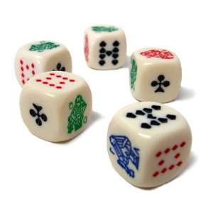  Colored Poker Dice   Set of 25 Dice: Sports & Outdoors