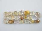   Rare Natural Quartz Rutilated Crystal Stone Rock Healing Ring Beads  H