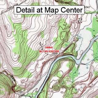  USGS Topographic Quadrangle Map   Willet, New York (Folded 