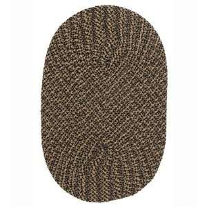  Softex Black Check Oval Braided Rug Size 2 x 11 