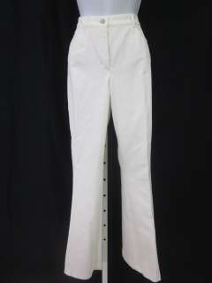 ESCADA White Embroidered Denim Pant Suit Sz 36  