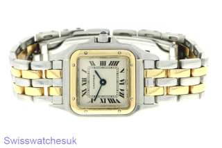 CARTIER PANTHERE LADy 2 ROW GOLD STEEL WATCH Shipped from London,UK 