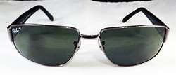   BAN RAY BAN SUNGLASSES RB 3188 LEATHER 004/9A BLACK / POLARIZED  