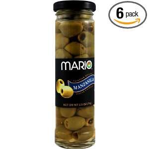 Mario Camacho Manzanilla Pitted Spanish Olives, 2.5 Ounce Jars (Pack 