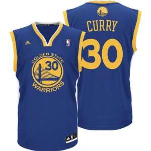  Stephen Curry Kids (4 7) Jersey: adidas Blue Replica #30 
