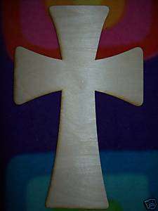 UNFINISHED WOOD CROSS GERMANIC ROUNDED 8 x 11  