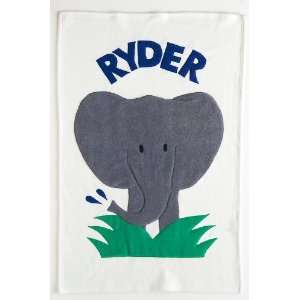  Personalized Elephant Baby Blanket (Boy): Baby
