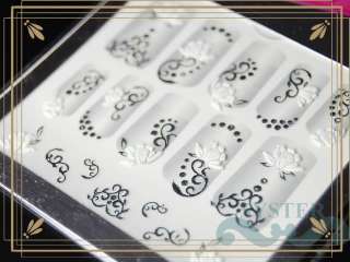 3D Nail Art Flower Stickers Decals  