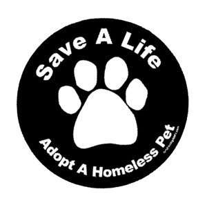  Save a Life Adopt a Homeless Pet Circle Magnet: Pet 