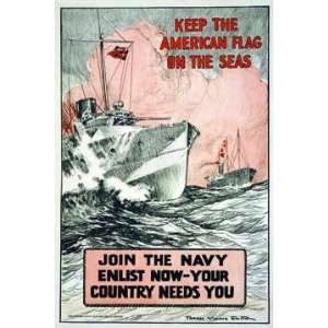  Keep the American flag on the seas Join the Navy  Enlist 