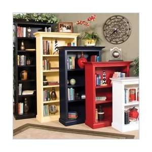   White Kush Furniture Summerland 6 Shelf Bookcase: Office Products