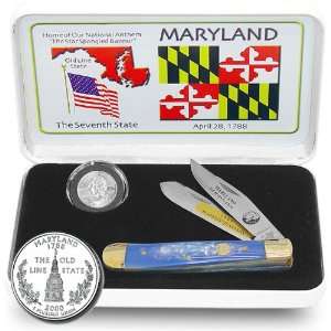  U.S. Mint Quarter Maryland State Coin and Knife Set Toys 
