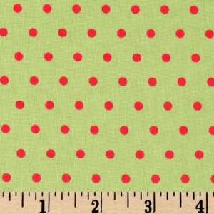  Polka Dot Confetti Green Fabric By The Yard: Arts, Crafts & Sewing