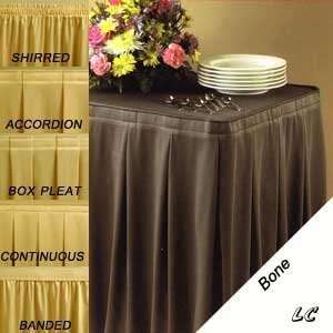   Bone Wyndham Banquet Fitted Table Skirts Wholesale: Home & Kitchen