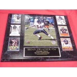  Bears Brian Urlacher EXTRA LARGE PLAQUE w/6 CARDS   Framed 