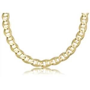 14K Solid Yellow Gold Mariner Link Chain / Necklace 11mm Wide 16 inch 