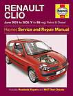 RENAULT CLIO DIESEL PETROL 01   05 HAYNES MANUAL 4168