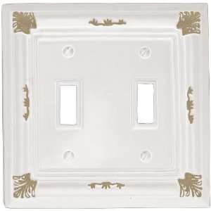   Antique White   2 Toggle Wallplate   CLEARANCE SALE: Home Improvement