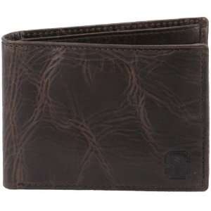 : Fossil North Carolina State Wolfpack Brown Leather Traveler Wallet 