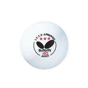  White Butterfly 3 Star 40mm Table Tennis Balls   144 Gross 