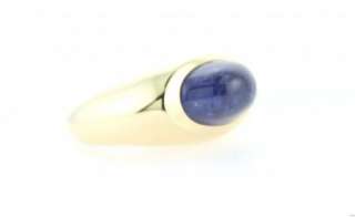 David Webb 18k Gold High Dome Cabochon Sapphire Ring  