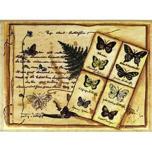  Page About Butterflies Wood Mounted Rubber Stamp