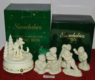   56 snowbabies figurines 1 winter play on a snowy day set of 4 2