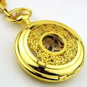   Court Charm Mechanical Wind Hunter Stainless Steel Pocket Watch 026