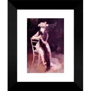  Rose and Silver Portrait of Mrs Whibley 15x18 FRAMED Art 
