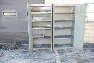 Wooden Two Section Tool Storage Cabinet with Two Doors INV=498  
