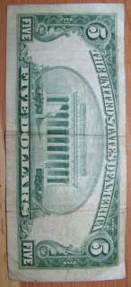 1953A Five Dollar Bill Red Seal  