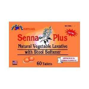 Senna Plus   Natural Vegetable Laxative with Stool Softener   Bottle 