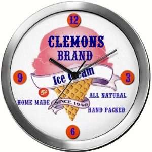  CLEMONS 14 Inch Ice Cream Metal Clock Quartz Movement 