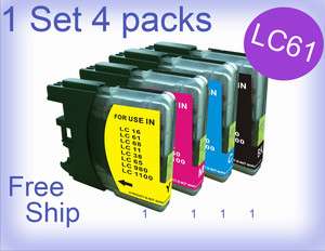 PK LC61 Ink Cartridges Set For Brother MFC J615W J415w 6490CW J220 