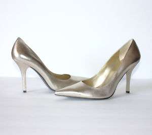 NEW GUESS Marciano WILKIN GOLD LEATHER PUMP HEELS SHOES  