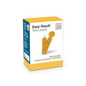  Easy Touch Twist Lancets, 33 Gauge   Box of 100 Health 