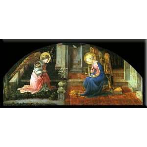  The Annunciation 16x8 Streched Canvas Art by Lippi 