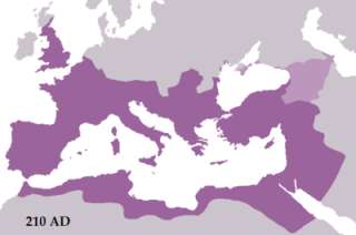 The Roman Empire in 210 after the conquests of Severus. Depicted is 